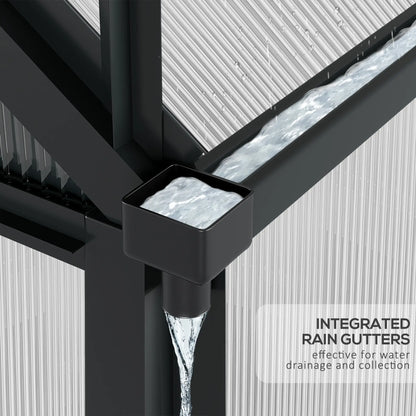 Greenhouse Kit, PC Board with Sliding Door, 6.2' x 6.3' x 6.6', Grey Walk In Greenhouses at Gallery Canada