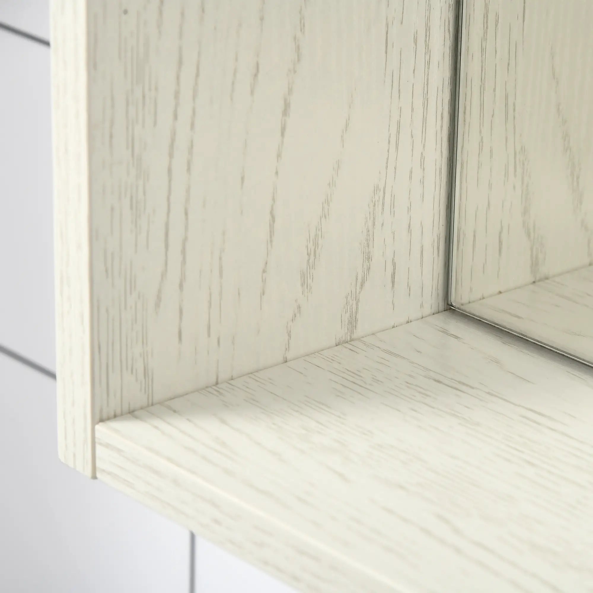 31.5 Inch x 25.5 Inch Medicine Cabinet, Mirror, 2-Tier Shelf, White Mirror Medicine Cabinets at Gallery Canada