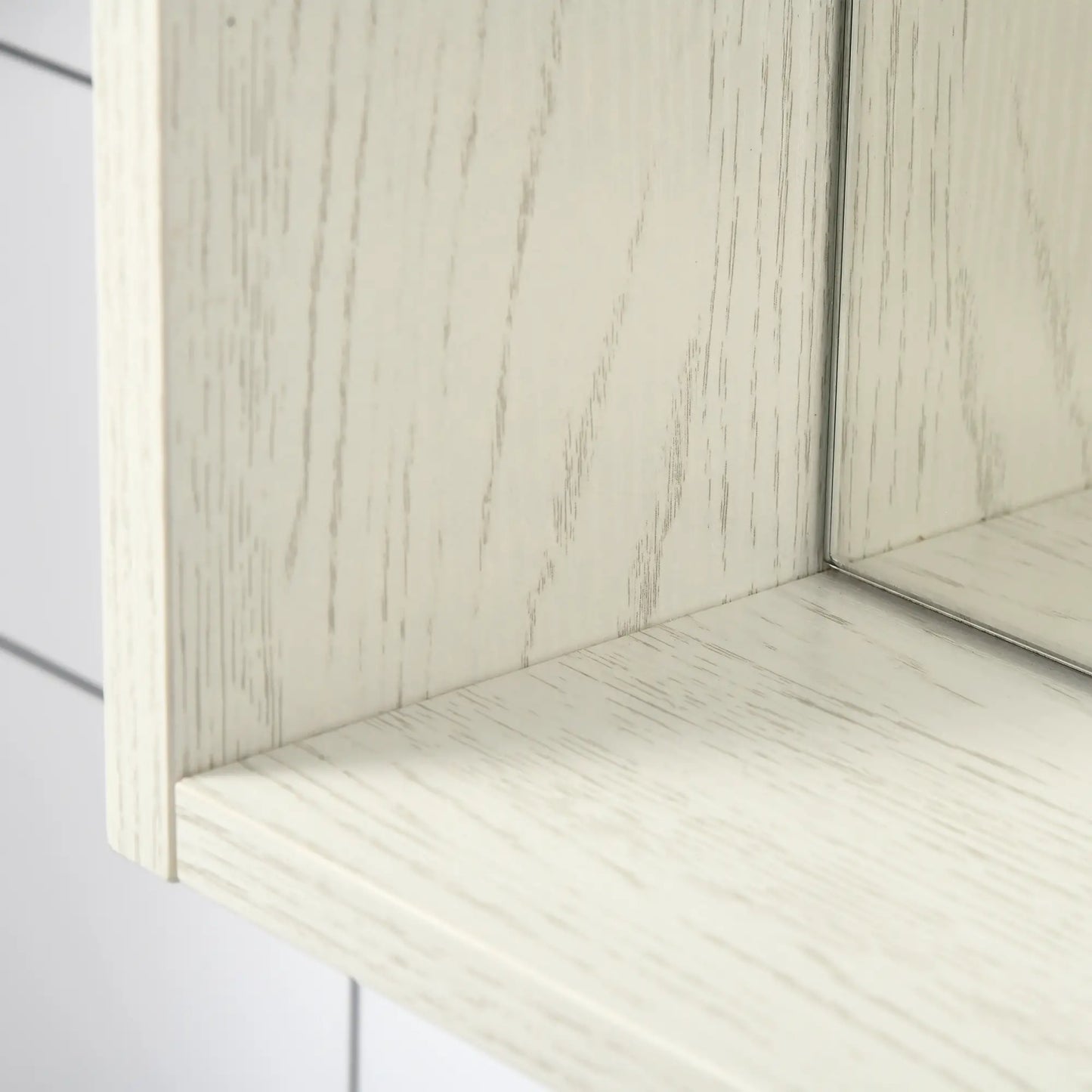 31.5 Inch x 25.5 Inch Medicine Cabinet, Mirror, 2-Tier Shelf, White Mirror Medicine Cabinets at Gallery Canada