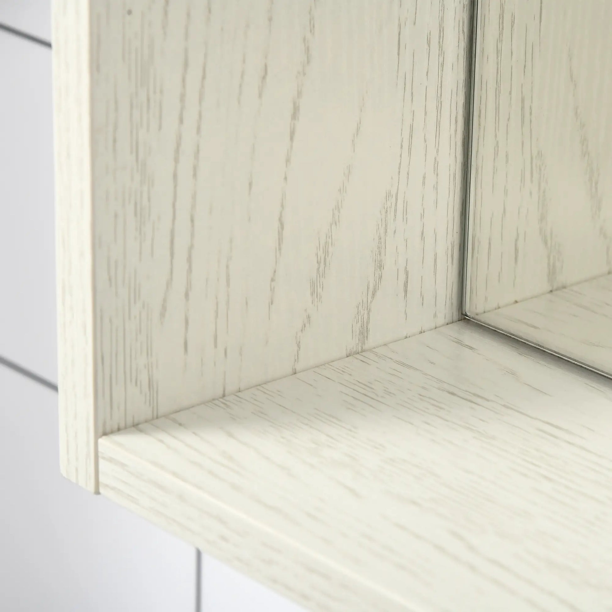 31.5 Inch x 25.5 Inch Medicine Cabinet, Mirror, 2-Tier Shelf, White Mirror Medicine Cabinets at Gallery Canada