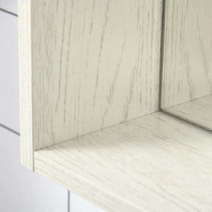 31.5 Inch x 25.5 Inch Medicine Cabinet, Mirror, 2-Tier Shelf, White Mirror Medicine Cabinets at Gallery Canada