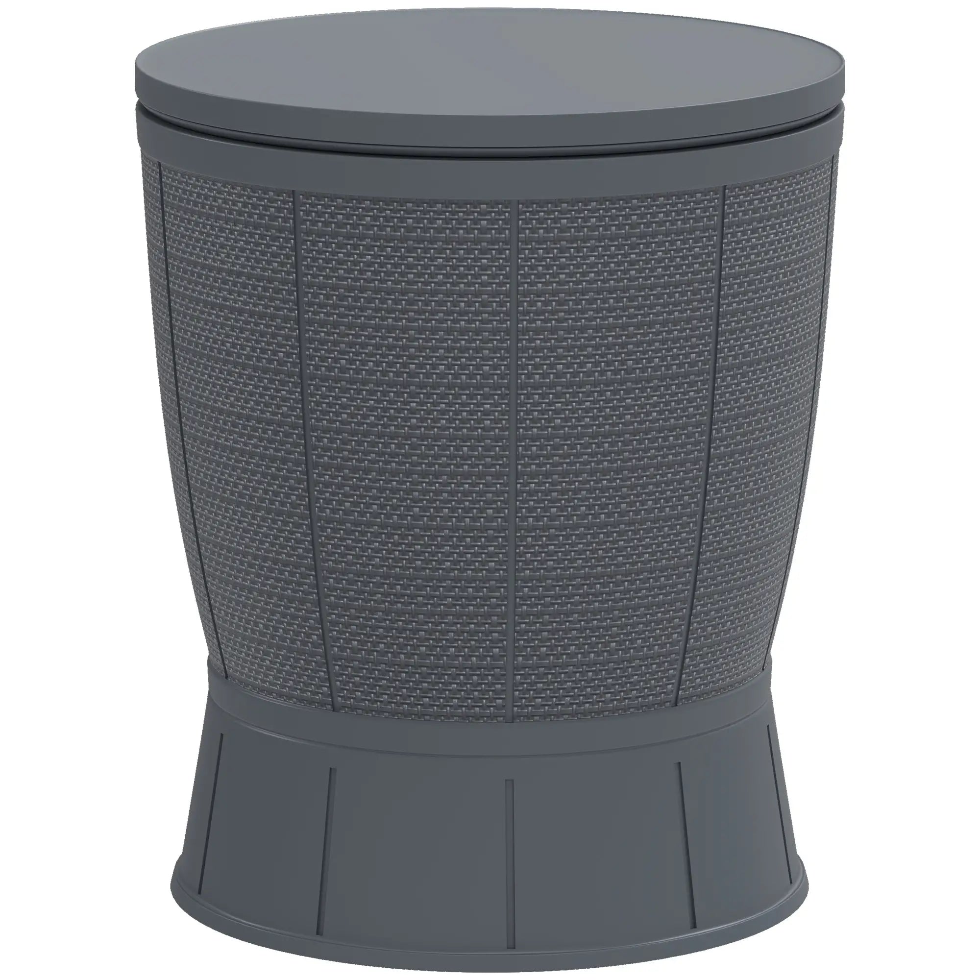 11 Gallon Patio Cooler Side Table, Adjustable Height, Drainage Plug, Grey Patio Side Tables Grey at Gallery Canada