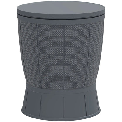 11 Gallon Patio Cooler Side Table, Adjustable Height, Drainage Plug, Grey Patio Side Tables Grey at Gallery Canada