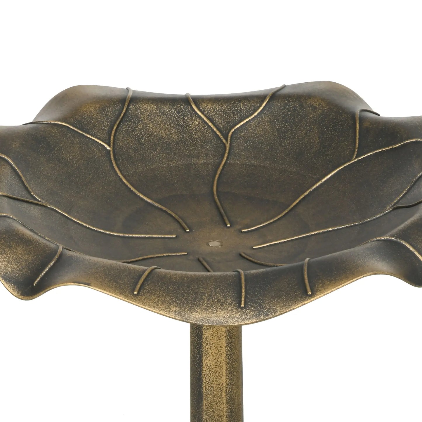 28" Height Bird Bath, Lotus Leaf Basin, Garden Yard, Bronze Garden Accessories at Gallery Canada