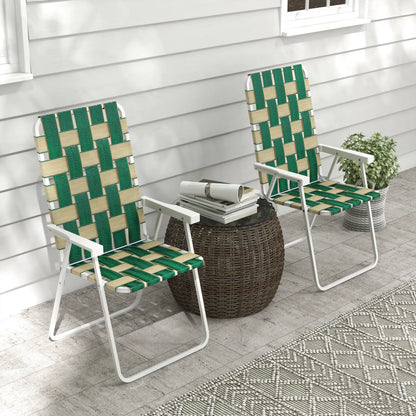 Folding Patio Chairs, Portable Set With Armrests, Green Patio Chairs at Gallery Canada