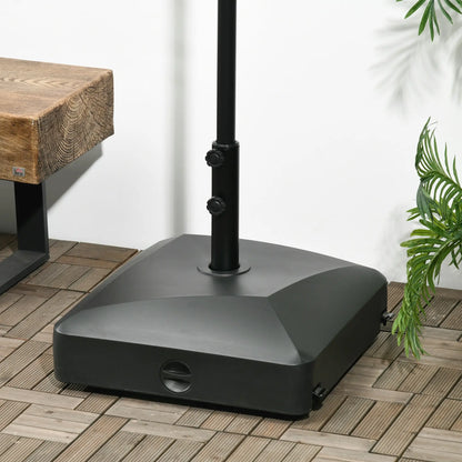 Heavy Duty Patio Umbrella Base with Wheels, 132 lb, Black Umbrella Bases at Gallery Canada