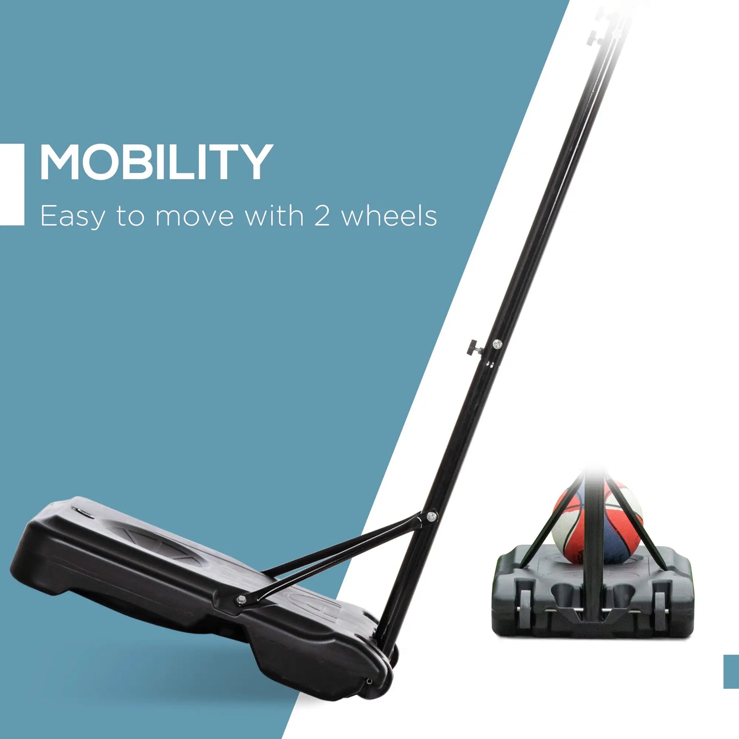 Basketball Hoop and Stand, 5.2-6.9ft Height Adjustable, Black Basketball at Gallery Canada