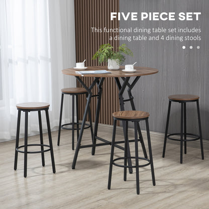 5-Piece Counter Height Bar Table and Chairs, Round Dining Table and Chairs Set for 4, Pub Table and Chairs at Gallery Canada