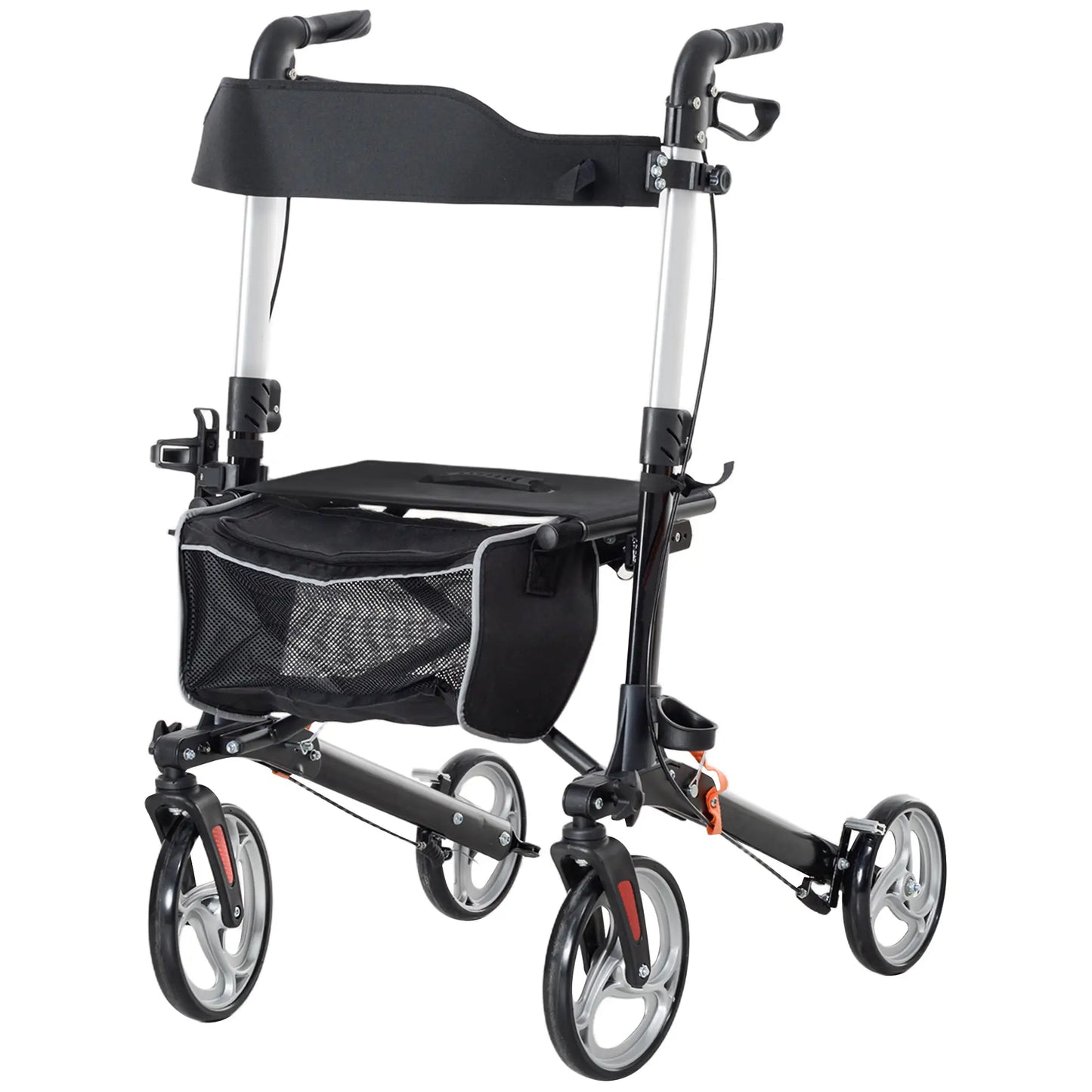 Lightweight Folding Walker, Large Seat, Adjustable Handle, Black Knee Walker & Wheelchair Ramps Black at Gallery Canada