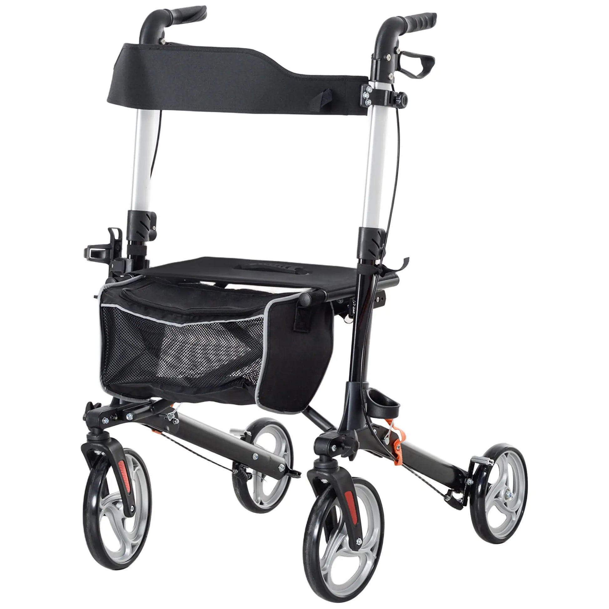 Lightweight Folding Walker, Large Seat, Adjustable Handle, Black Knee Walker & Wheelchair Ramps Black at Gallery Canada