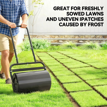 Heavy Duty Lawn Roller, 20" Push Tow Sod Roller, Grass Flattener, Black Lawn Rollers at Gallery Canada