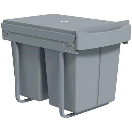 Pull Out Trash Can Under Cabinet, 10.6 Gallon, Grey Household Supplies Grey at Gallery Canada