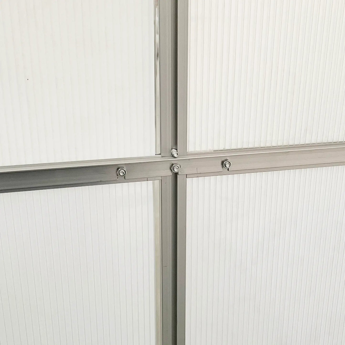 Walk-In Garden Greenhouse, Aluminum Polycarbonate, Roof Vent, 8' x 4' x 7', Silver Walk In Greenhouses at Gallery Canada