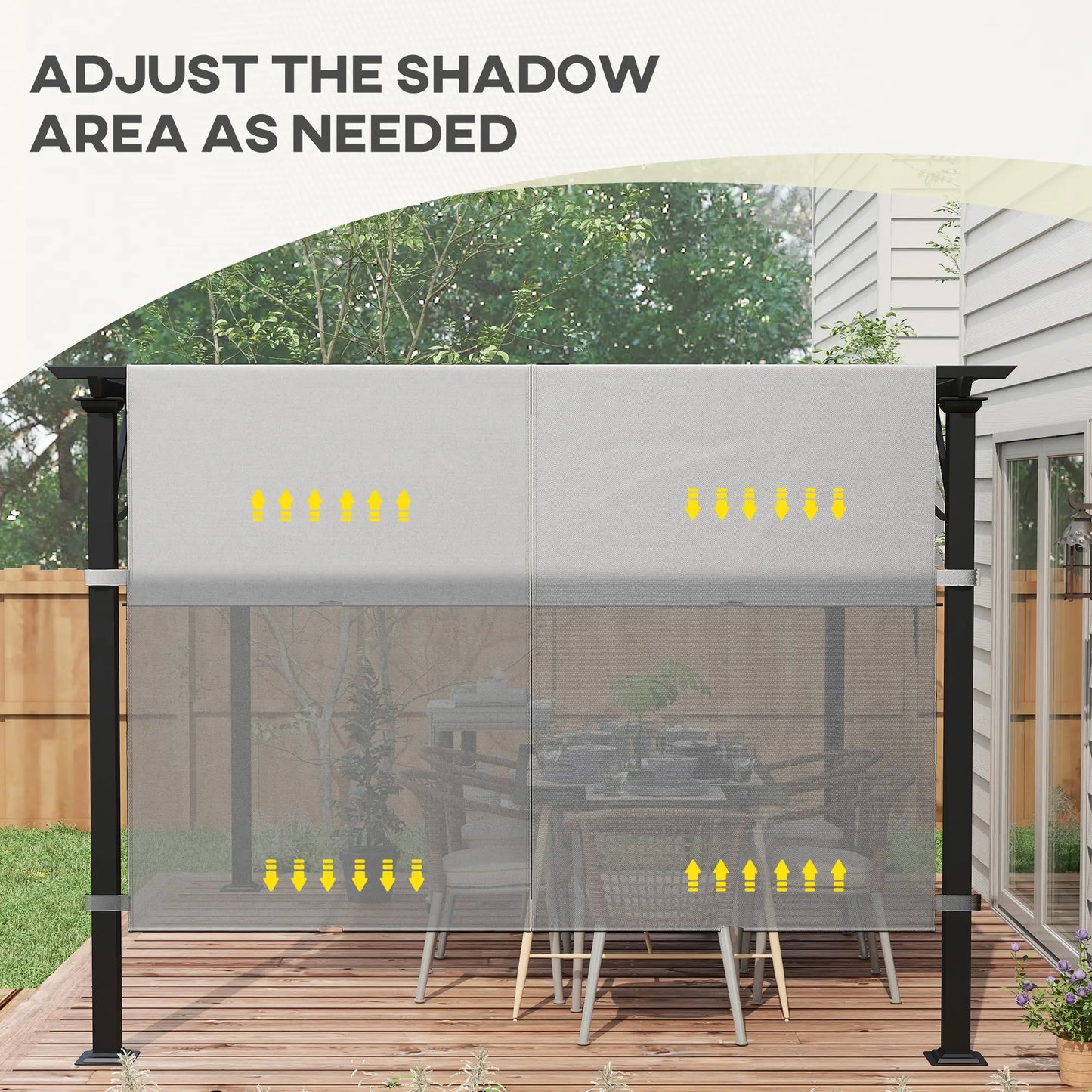 2 Pcs UV Protection Pergola Canopy, 10' x 10', Light Grey Gazebo Canopy Replacement at Gallery Canada