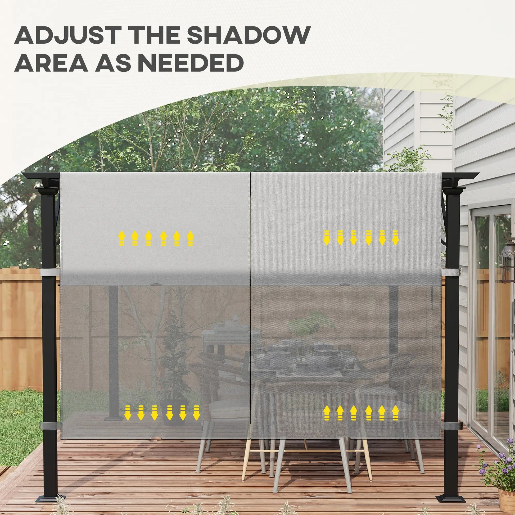 2 Pcs UV Protection Pergola Canopy, 10' x 10', Light Grey Gazebo Canopy Replacement at Gallery Canada