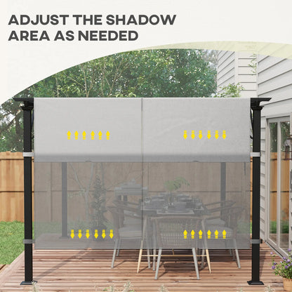 2 Pcs UV Protection Pergola Canopy, 10' x 10', Light Grey Gazebo Canopy Replacement at Gallery Canada