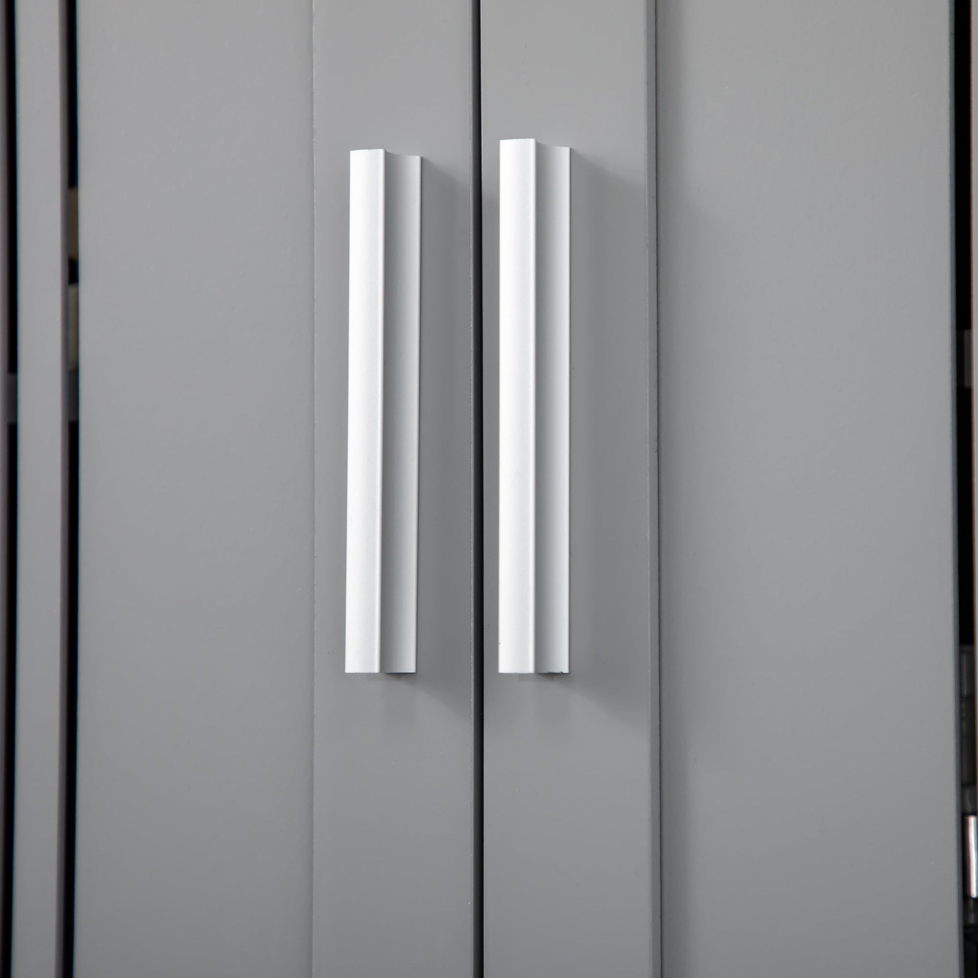 Modern Bathroom Cabinet, Wall Mounted Medicine Cabinet, Storage Organizer with 2 Door Cabinet and Shelf, Grey - Gallery Canada