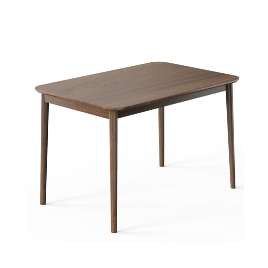 43.5 Inch Modern Kitchen Dining Rectangle Table with Rubber Wood Legs, Rustic Brown - Gallery Canada