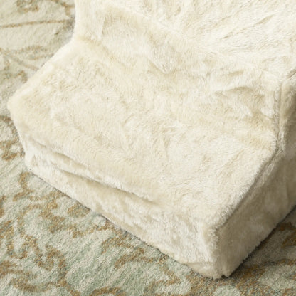 3-Step Dog Ramp for Sofa, Bed, Couch, Removable Cover, Beige Dog Stairs at Gallery Canada