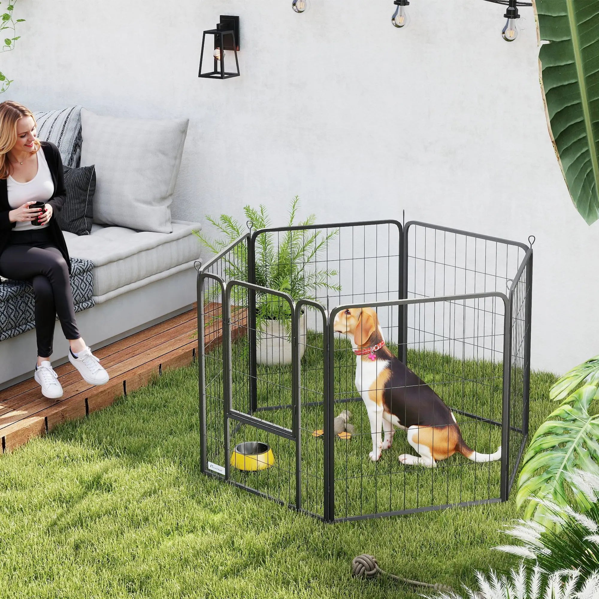 6 Panels Heavy Duty Dog Playpen, 31.5