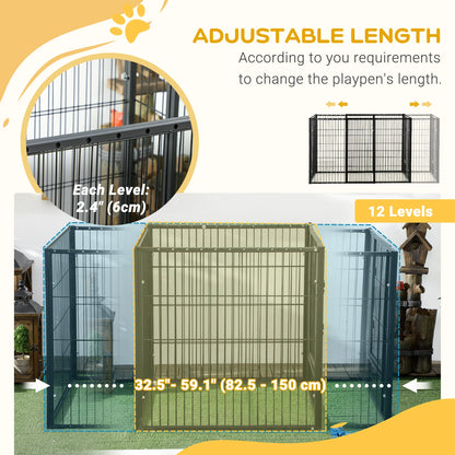 32.5" - 59" x 32" 6 Panel Dog Playpen, Heavy Duty, Indoor Outdoor Houses, Kennels & Pens at Gallery Canada