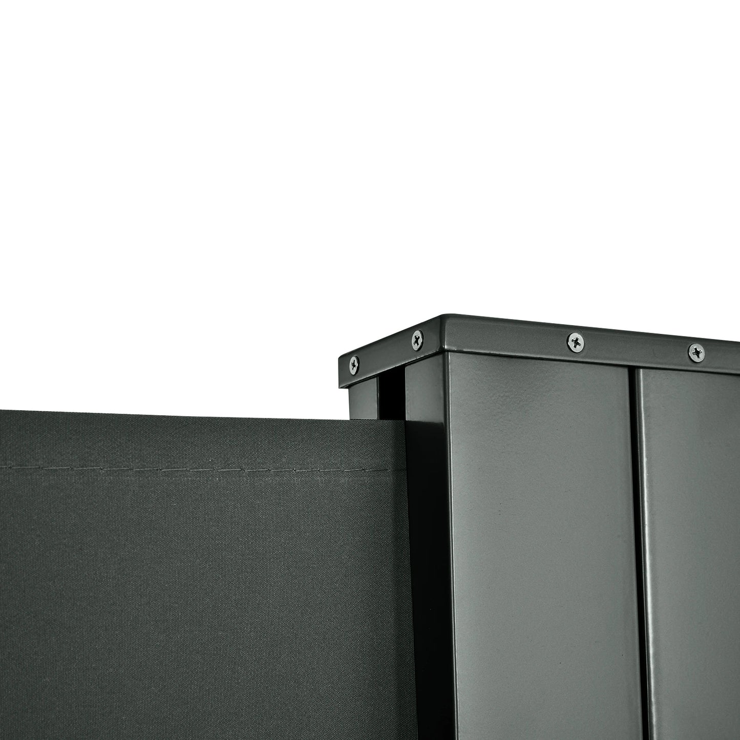 Double Retractable Side Awning, 236" x 63", Outdoor Privacy Wall, Grey Side Awnings at Gallery Canada