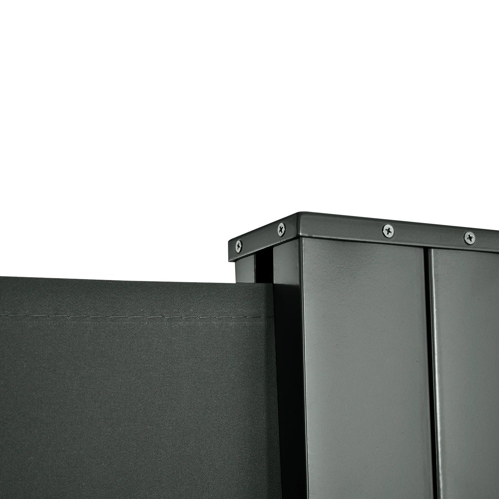 Double Retractable Side Awning, 236" x 63", Outdoor Privacy Wall, Grey Side Awnings at Gallery Canada