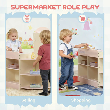 Kids Grocery Store Playset, Cash Register, Vending Machine, Pink Toy Playsets at Gallery Canada