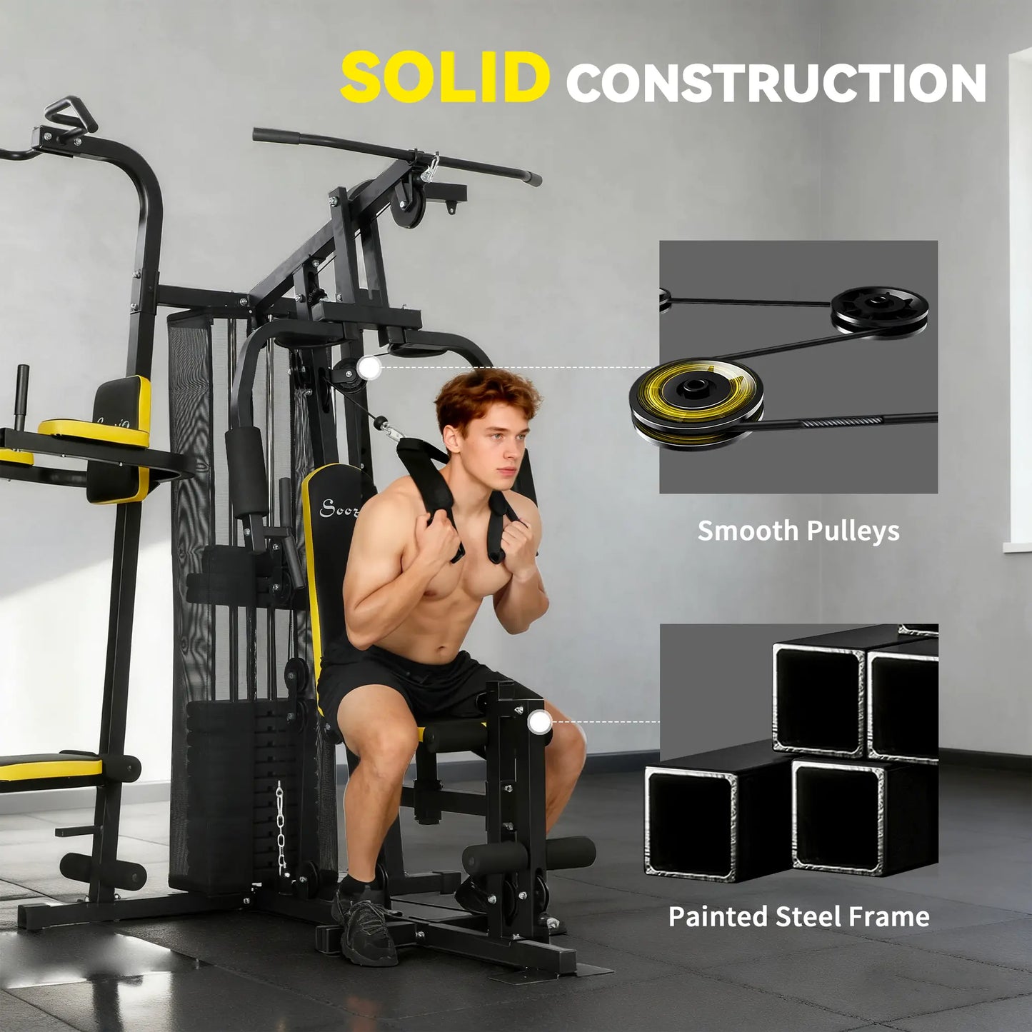 Smith Machine, Multi Home Gym with Weight Stack and Pulley System Power Towers at Gallery Canada