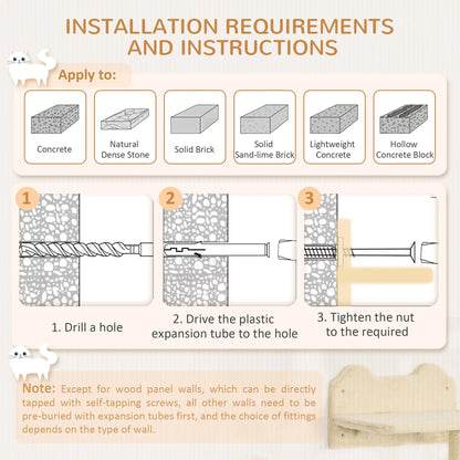 Wall-Mounted Pet Climbing Shelf Set, Grey Cat Climbing Wall at Gallery Canada