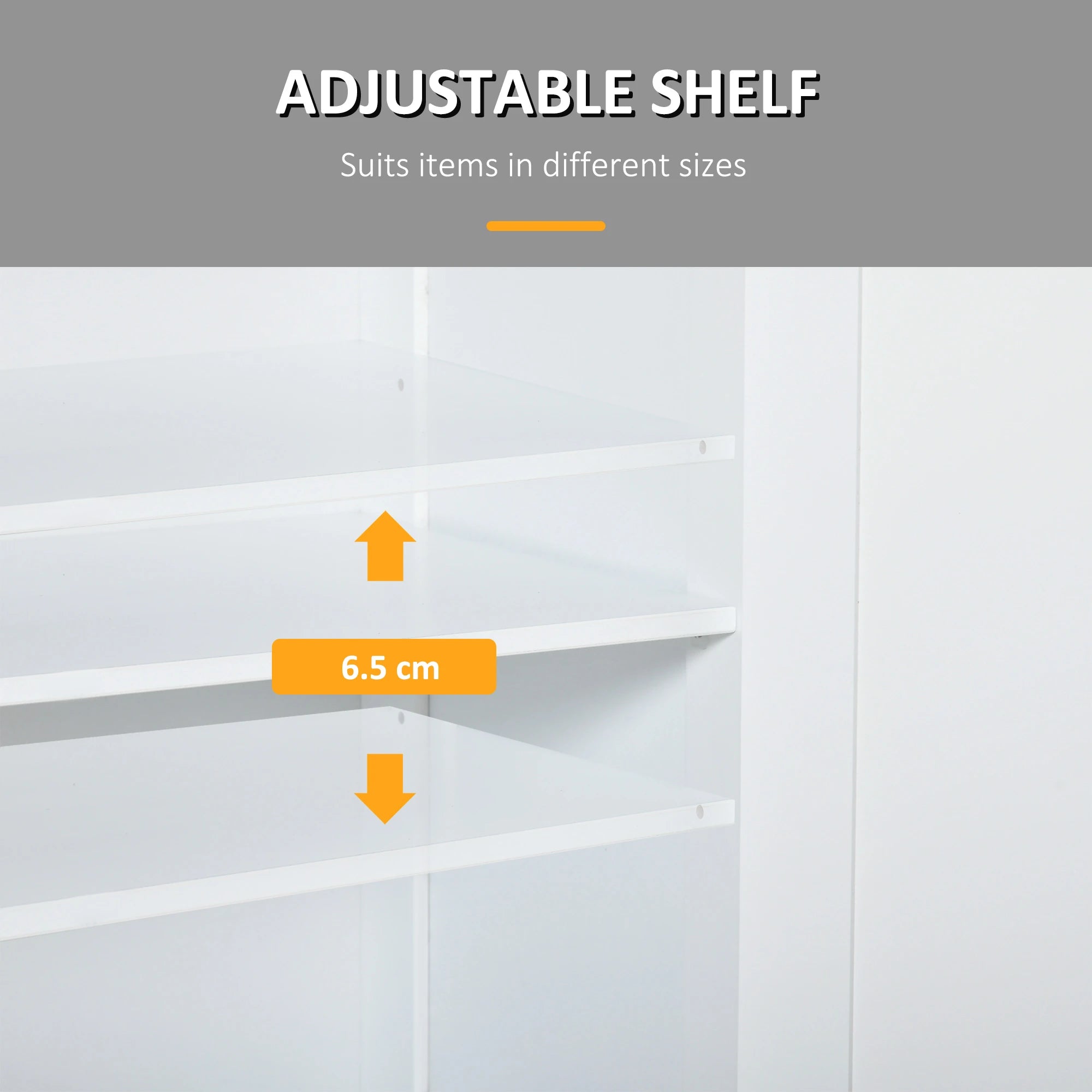 Freestanding Bathroom Cabinet, 2 Door, 2 Drawers, Adjustable Shelf, White Bathroom Cabinets at Gallery Canada