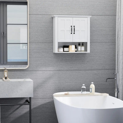 Wall Mount Bathroom Cabinet, 2 Doors, Adjustable Shelf, White Wall Mounted Cabinets at Gallery Canada