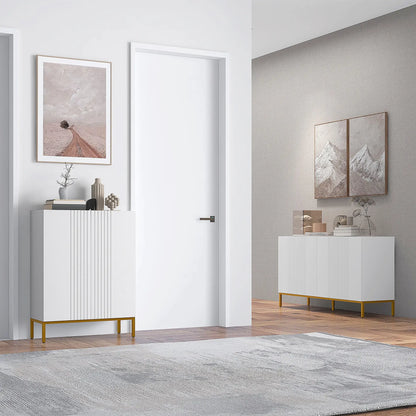 Sideboard Storage Cabinet, Adjustable Shelves, Soft-Close Doors, White Kitchen Pantry Cabinets at Gallery Canada