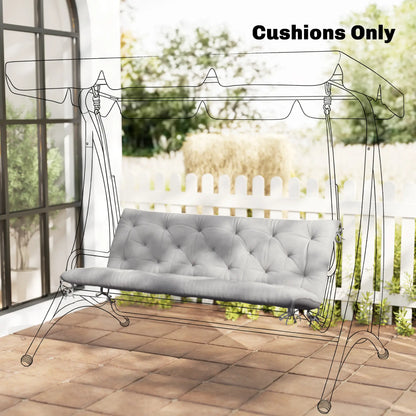 3-Seater Outdoor Swing Chair Cushions, Patio Garden, Light Grey Patio Chair Cushions at Gallery Canada