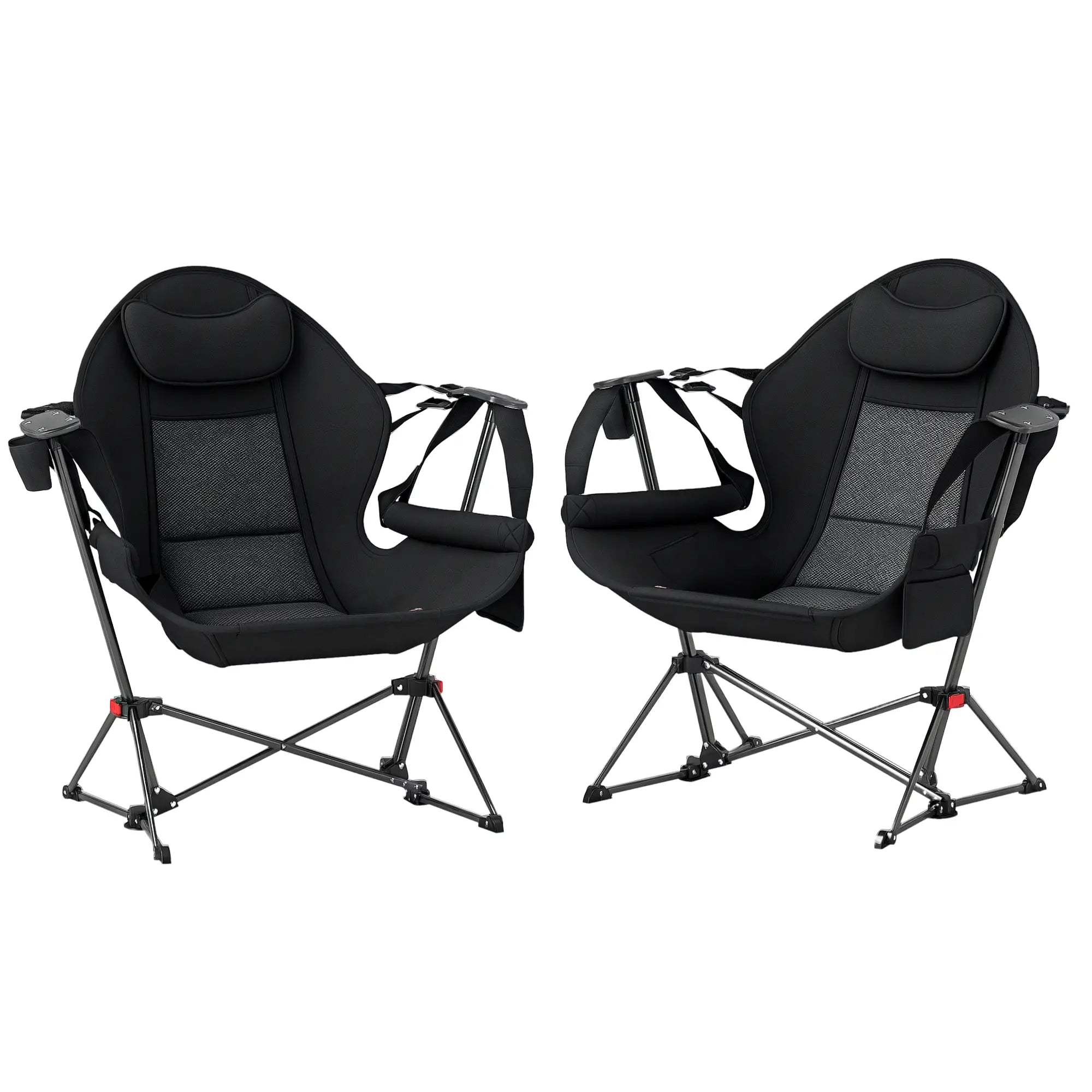 Hammock Camping Chair Set of 2, Adjustable Back, Cup Holder, Padded Seat Picnic Tables & Camping Chairs at Gallery Canada