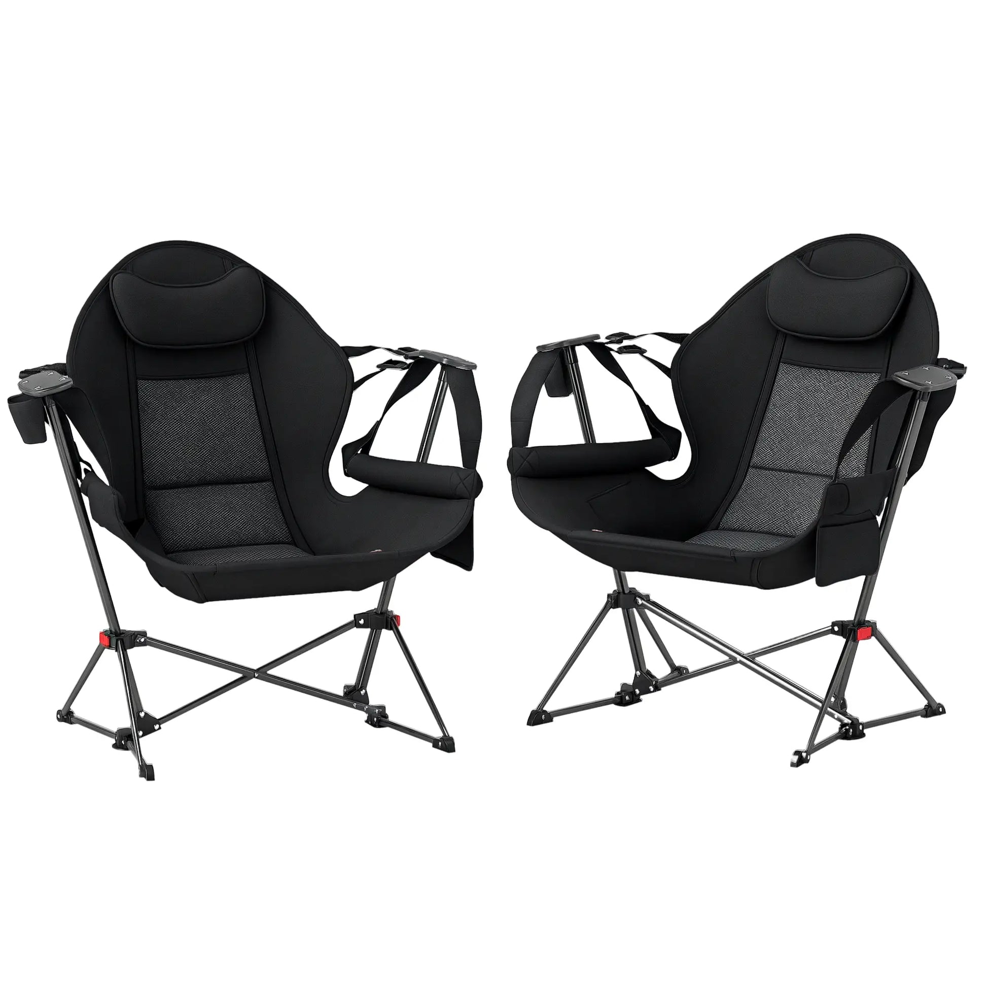 Hammock Camping Chair Set of 2, Adjustable Back, Cup Holder, Padded Seat Picnic Tables & Camping Chairs at Gallery Canada