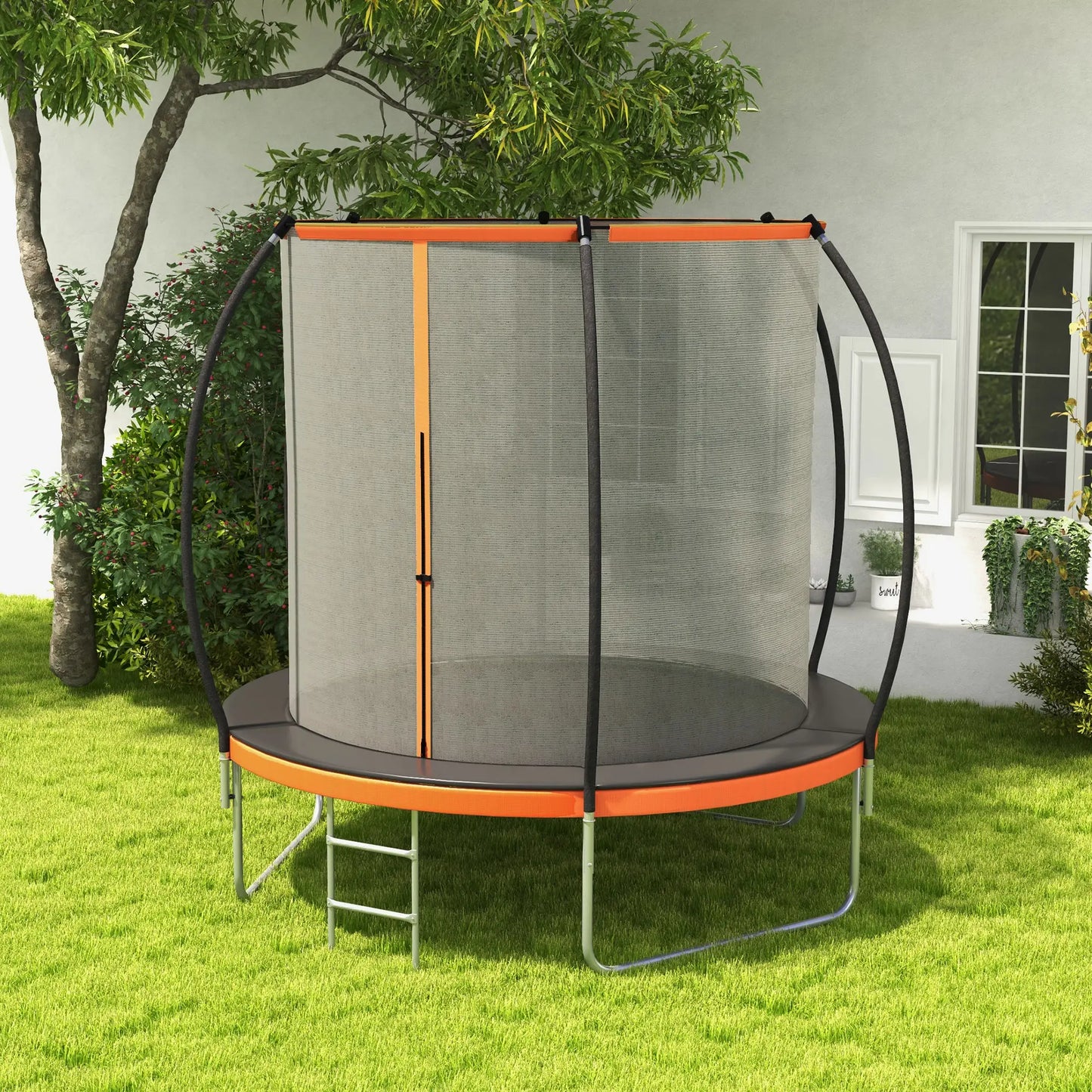 10ft Outdoor Trampoline with Enclosure Net and Ladder Trampolines at Gallery Canada