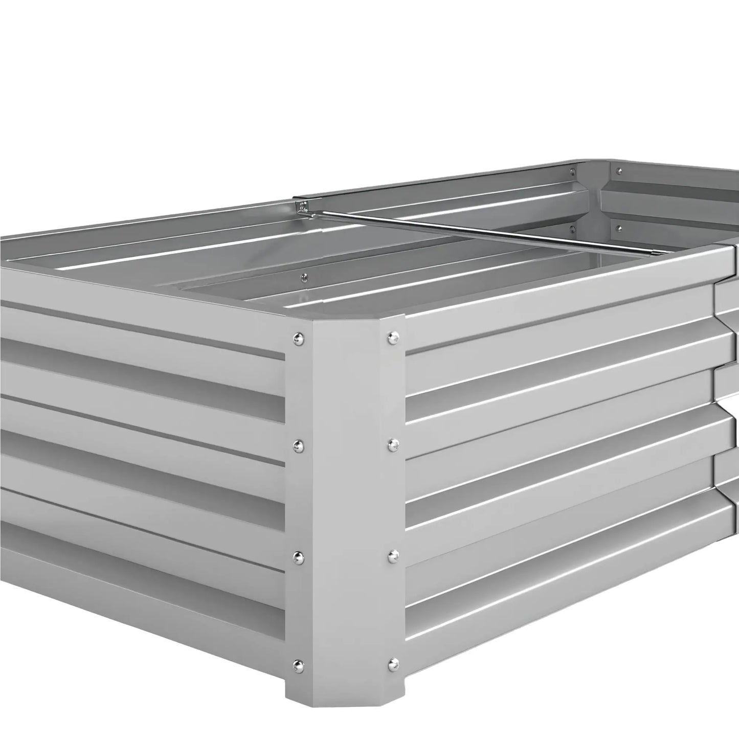 Galvanized Raised Garden Bed, Outdoor Planter Box, 4' x 2' x 1', Silver Raised Garden Beds at Gallery Canada
