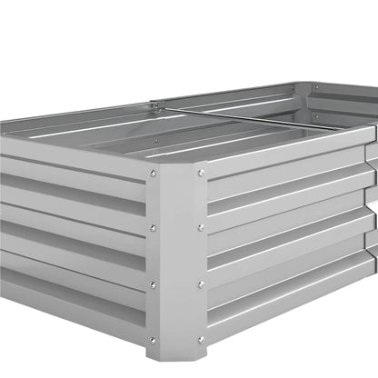 Galvanized Raised Garden Bed, Outdoor Planter Box, 4' x 2' x 1', Silver Raised Garden Beds at Gallery Canada