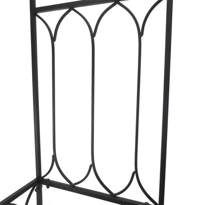 80" Tall Fairy Garden Arbor Arch, Metal Outdoor Bench Trellis, Black Garden Arches at Gallery Canada