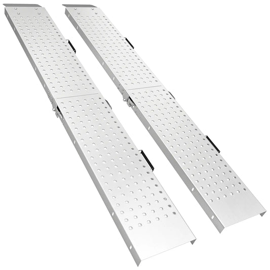Folding Loading Ramps, 70.9" x 10", 880 lb, Silver Automotive Silver at Gallery Canada
