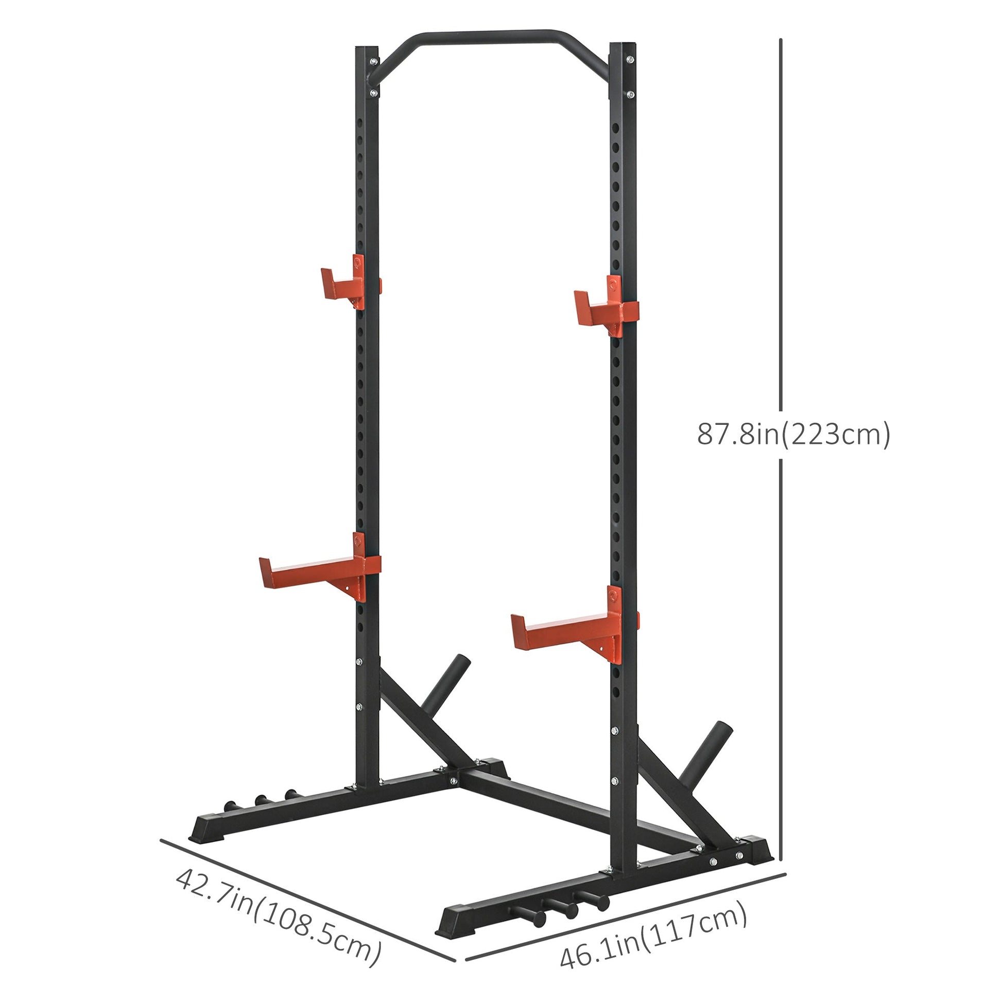 Multifunction Power Rack, Adjustable Squat Rack Stand with Pull Up Bar and Weight Plate Rack, Barbell Rack for Home Gym Weight Lifting at Gallery Canada