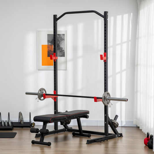 Multifunction Power Rack, Adjustable Squat Rack Stand with Pull Up Bar and Weight Plate Rack, Barbell Rack for Home Gym Weight Lifting - Gallery Canada