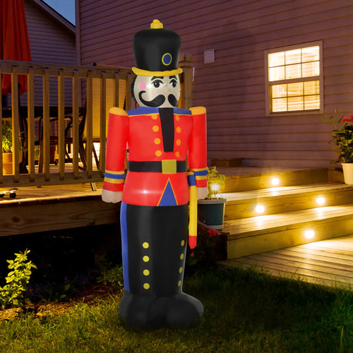 6 Ft Tall Nutcracker Toy Soldier, Lighted Inflatable Christmas Decoration