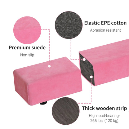 7ft Folding Balance Beam, Gymnastics Beam with Wood Core, Pink Gymnastics Mats at Gallery Canada