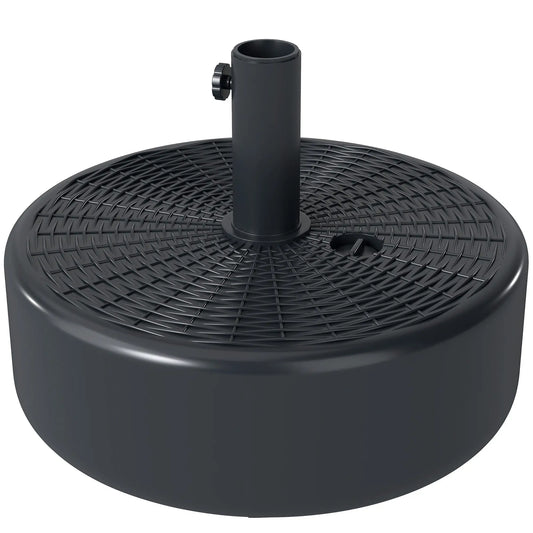 Patio Umbrella Base With Handle, 1.5" And 1.9" Poles, Black Umbrella Bases Black at Gallery Canada