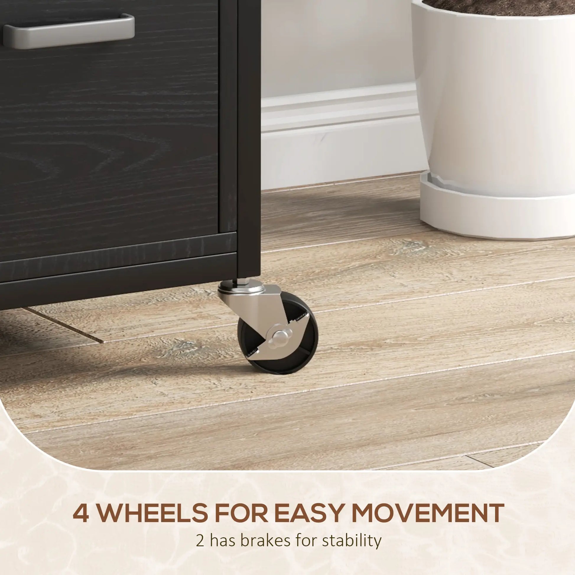 Mobile 2 Drawer File Cabinet, Adjustable Hanging Bar, Letter A4 Legal Size, Black Office Cabinets & Cupboards at Gallery Canada