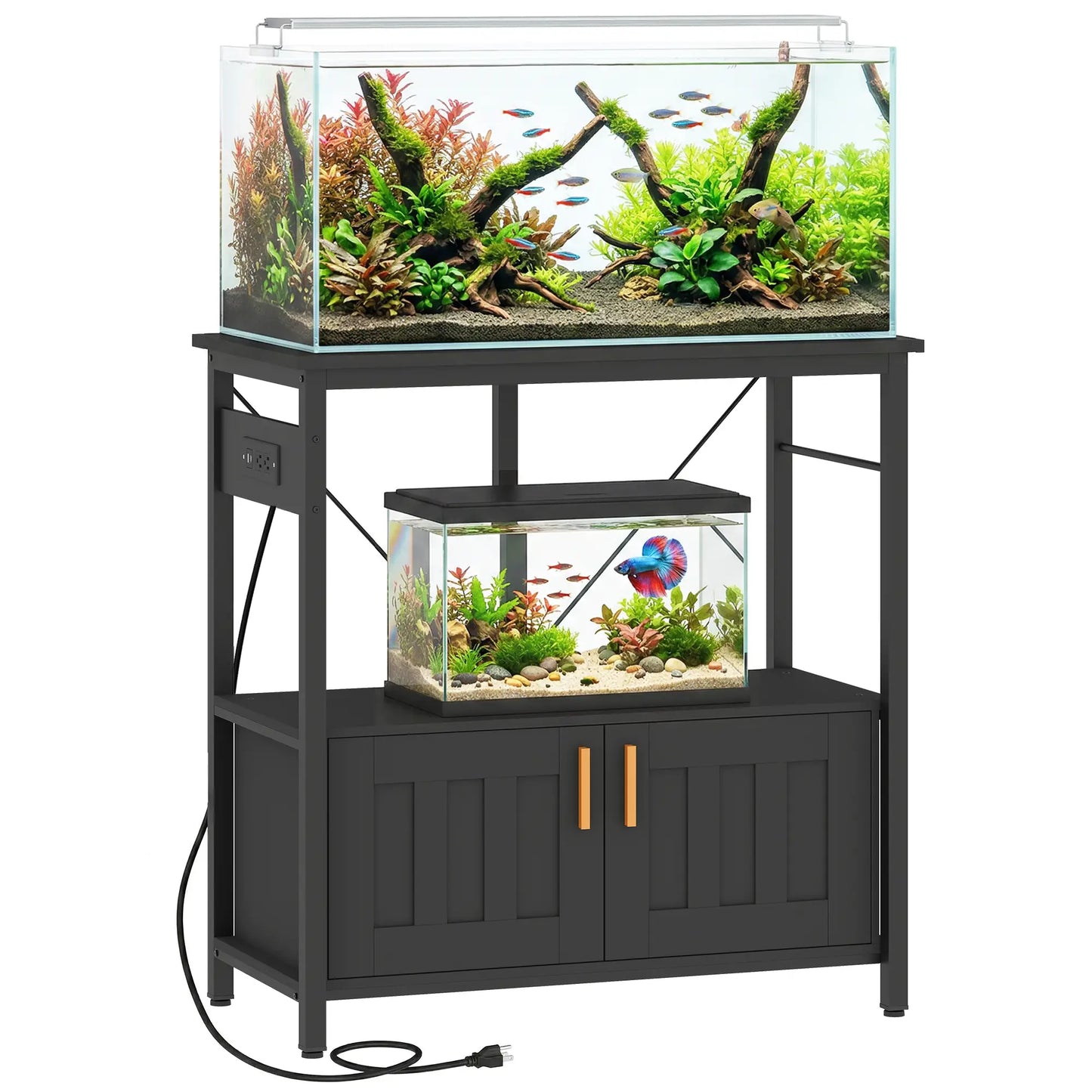 20-29 Gallon Fish Tank Stand Aquarium Stand 330 LBS Capacity for Home, Office, 30.7" x 15.7" x 31.9", Black Small Animals at Gallery Canada