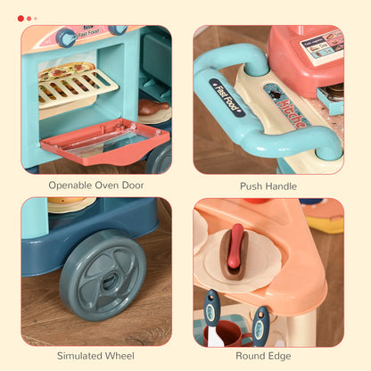 50 Pcs Kids Fast Food Playset, Kitchen Supermarket Toys, Play Food Accessories, Age 3-6 Play Kitchen at Gallery Canada