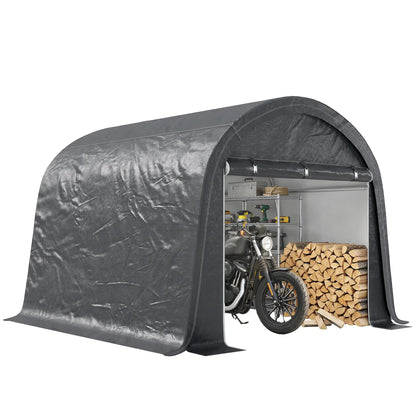10' x 10' Outdoor Storage Tent, Heavy Duty Waterproof Shed for Bike, Motorcycle, Garden Tools Sheds at Gallery Canada